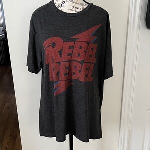 Rebel Rebel Graphic Tee - Dark Gray
